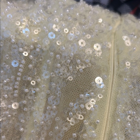 MNM Couture Sparkling Butter Yellow Dress - Picture 5 of 10